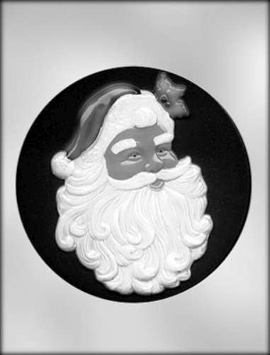 Santa Face Plaque Chocolate Mould - Click Image to Close